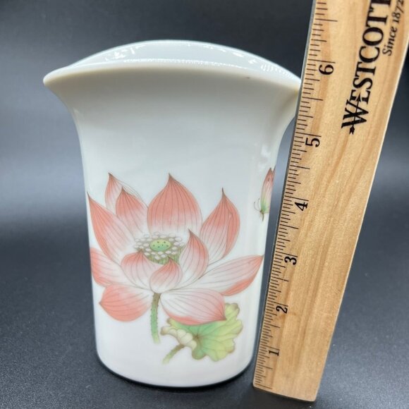 Takahashi Medley San Francisco Water Lily Butterfly Oval Bud Vase Vintage - Picture 10 of 12